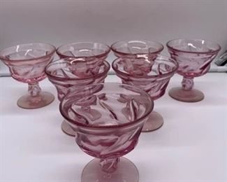 Vintage Pink Fostoria Sherbet Dishes