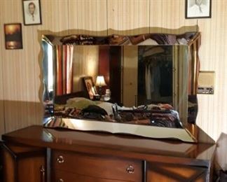 Wooden Dresser with Mirror