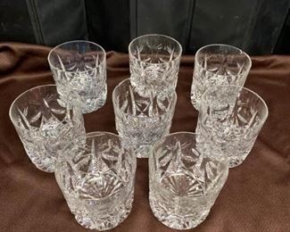 8 Cut Glass Cocktail Glasses