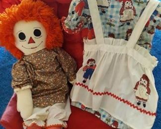 Raggedy Ann Costume with Doll