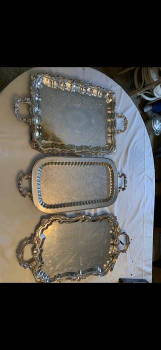 Silver Plated Serving Trays