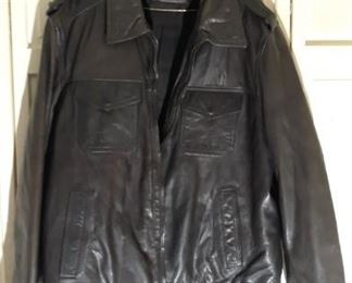 Tommy Hilfiger Brown Leather Jacket XXL