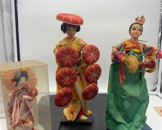 Three Geisha Dolls