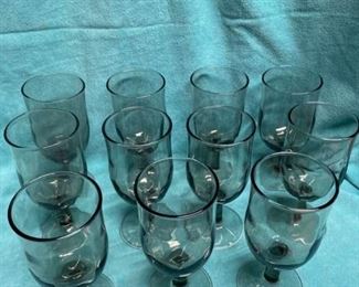 Vintage Dark Gray Wine Glasses