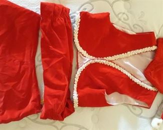 Vintage Red Elf Costume
