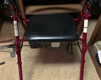 Walker with seat