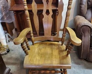 Oak Adult Size Rocking Chair