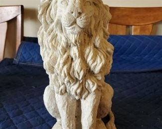 15 inch tall Plastic Molding Lion with Annoyed Look