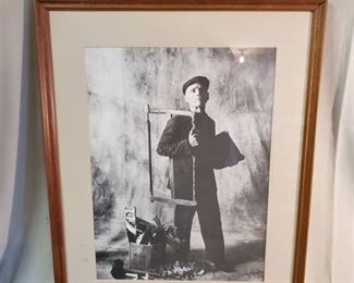 Black & White Photograph of Carpenter Posing