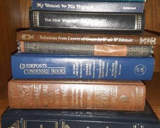 Lot of Nine Books with Various Titles, Including William Shakespeare and Selections from Leaves of Grass by Walt Whitman