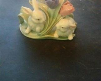 Glass Bunny Candle Holder