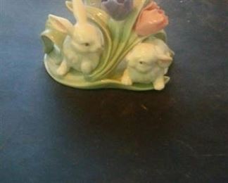 Glass Bunny Candle Holder