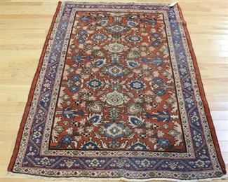 Antique Persian And Finely Hand Woven Mahal Rug