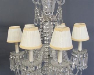 Attributed to Baccarat Fine Glass Chandelier