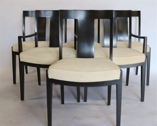 BAKER Signed Set Of Ebonised Chairs