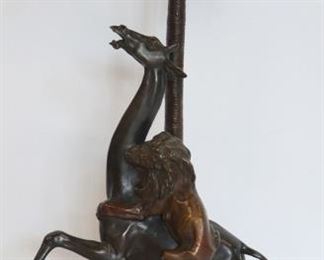 Bergman Style Bronze Figural Grouping of Animals