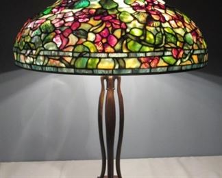 Bronze Table Lamp With Base Signed Tiffany Studios
