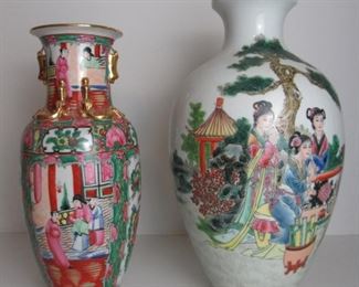 Chinese Enamel Decorated Porcelain Vases