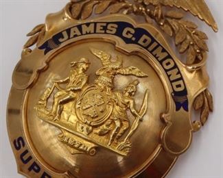 GOLD NYPD kt Gold Supervisor Medal