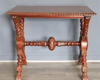 Highly Carved X Base Table