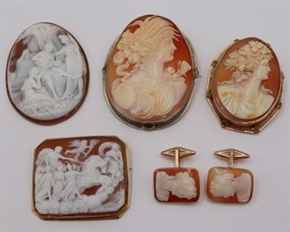 JEWELRY Assorted Grouping of Cameo Jewelry