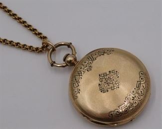 JEWELRY GoldFilled Pocket Watch on ct Guard