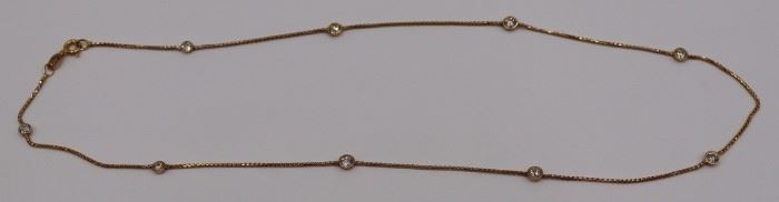 JEWELRY Italian kt Gold and Diamond Necklace