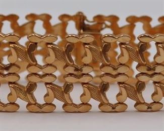 JEWELRY Italian kt Gold Articulated Bracelet