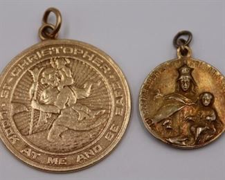 JEWELRY kt Gold Religious Medallions