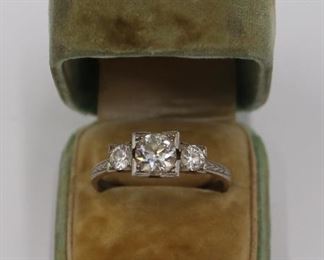 JEWELRY Platinum and Diamond Engagement Ring