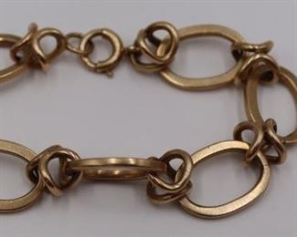 JEWELRY Signed kt Gold Link Bracelet