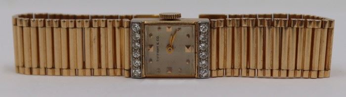 JEWELRY Tiffany Co kt Gold and Diamond Watch