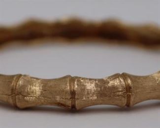 JEWELRY Vintage kt Gold Bamboo Form Bracelet
