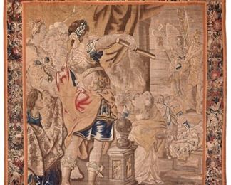 Large th Century Historial Flemish Tapestry