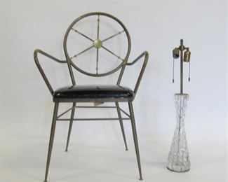 Midcentury Brass Chair Together With A Carl