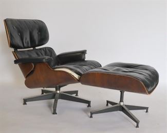 Midcentury Charles Eames Rosewood Lounge Chair
