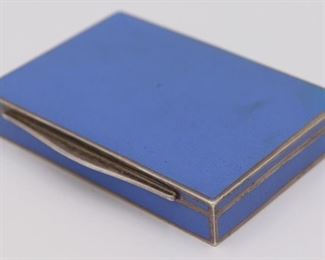 SILVER Continental Silver and Enamel Hinged Box