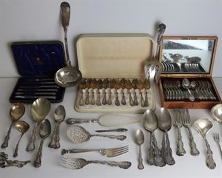 SILVER Large Grouping of Assorted Silver Flatware