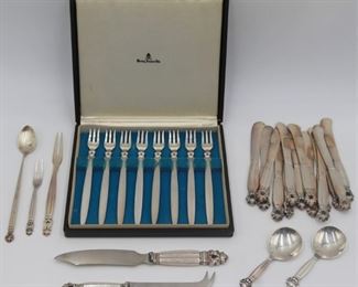 STERLING Georg Jensen Sterling Flatware Grouping