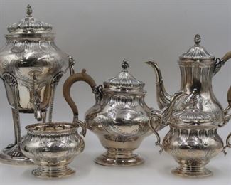 STERLING Pc Tuttle Tea Service with Tray