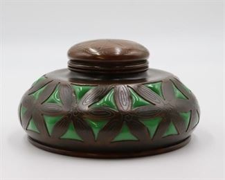 Tiffany Studios Blown Out Inkwell 