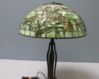 Tiffany Style Patinated Bronze Table Lamp 