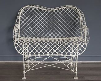 Victorian Enameled Wire Settee