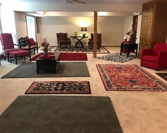 Large selection of rugs