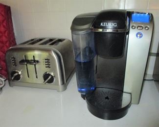 Keurig Coffee Maker and 4 Slice Toaster 