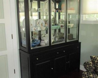 Pottery Barn Lighted China Display Cabinet