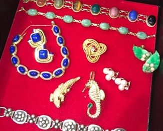 Vintage Jensen & other signed pieces - 14K & 18K