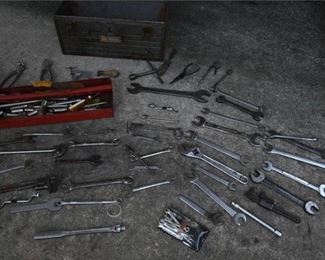 Group Lot Of Hand Tools With Tool Boxes