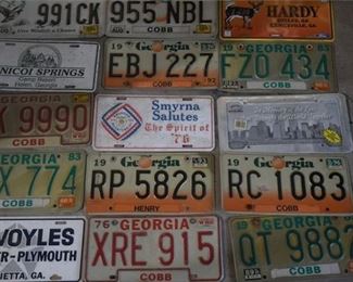 Group Lot Of License Plates