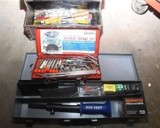 Group Lot Of Tools and Toolboxes
